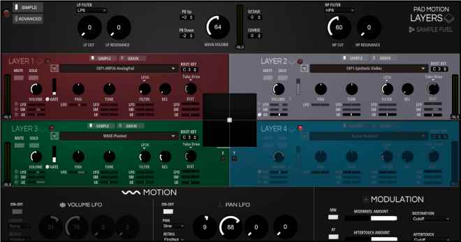Pad Motion Layers Content For HALion