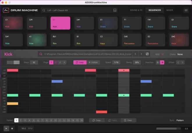 ADSR Drum Machine v1.3.0 WiN-MOCHA