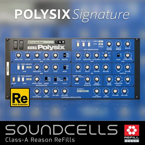 Polysix Signature ReFill for Reason Korg Polysix Rack Extension